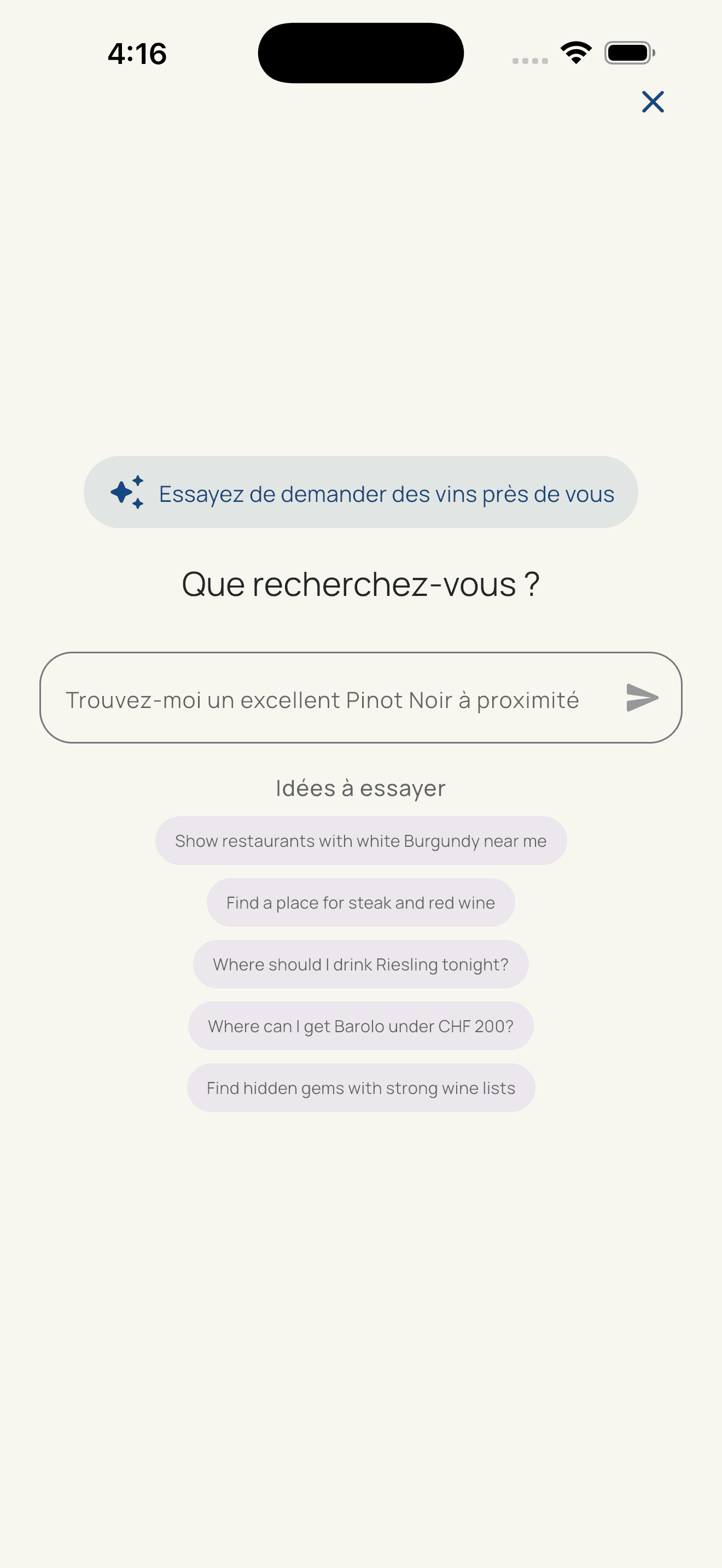 HiddenWines AI search