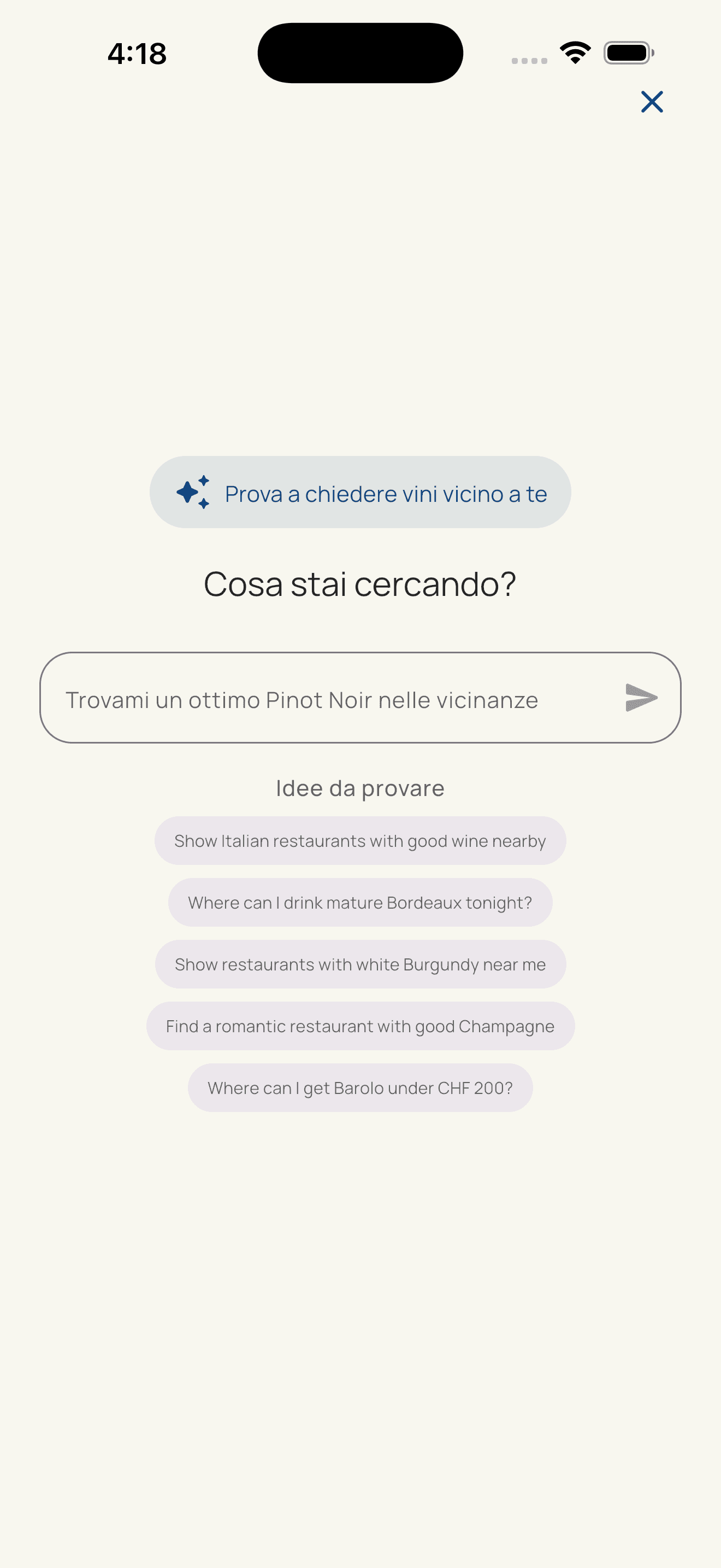 HiddenWines AI search
